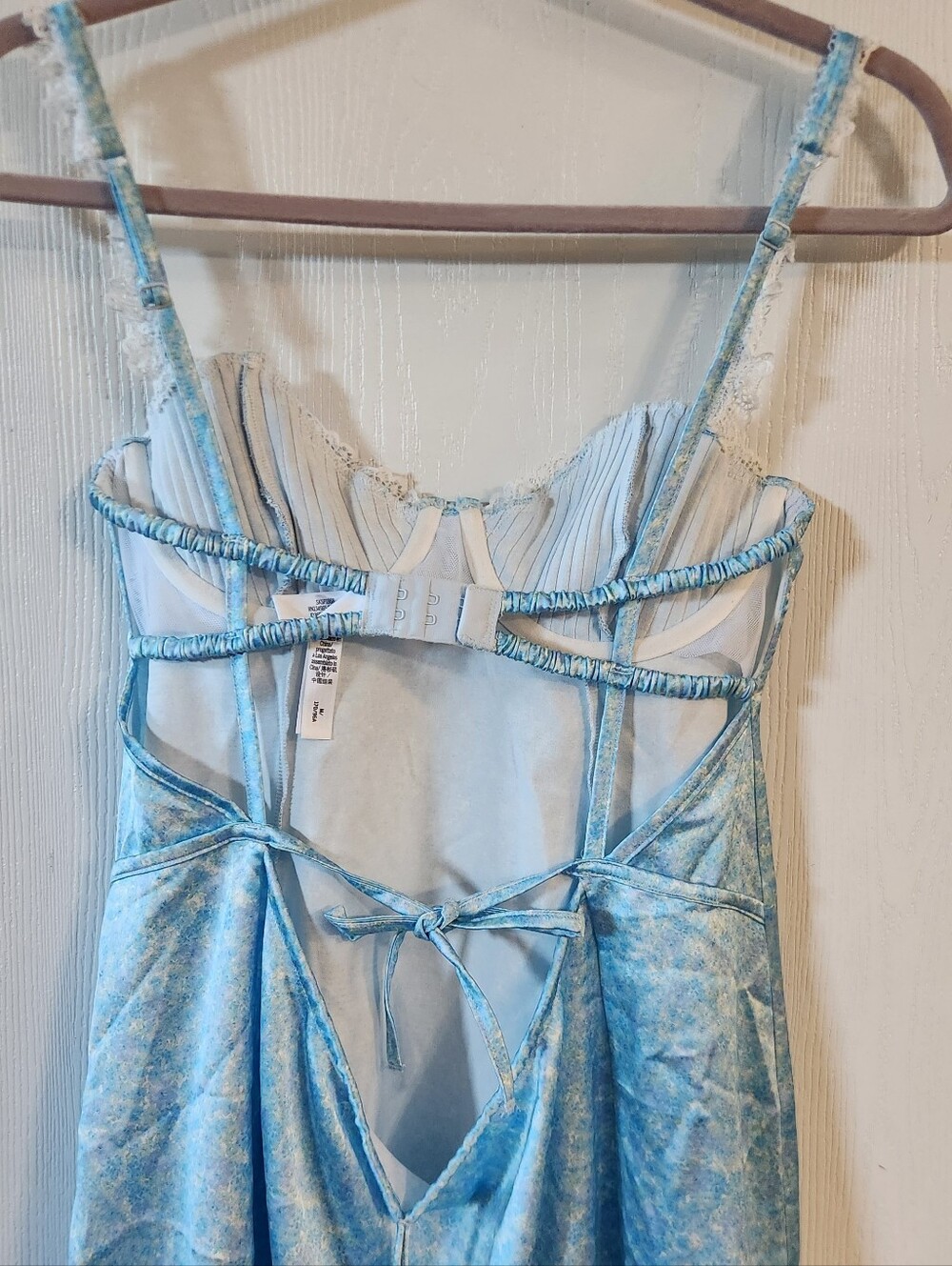 For Love & Lemons Pastel Blue Daisy Slip Dress - Picture 10 of 14